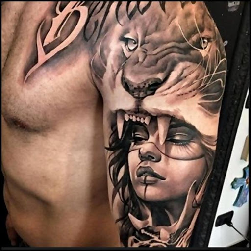 Lion with crown tattoo design by tattoosuzette on DeviantArt
